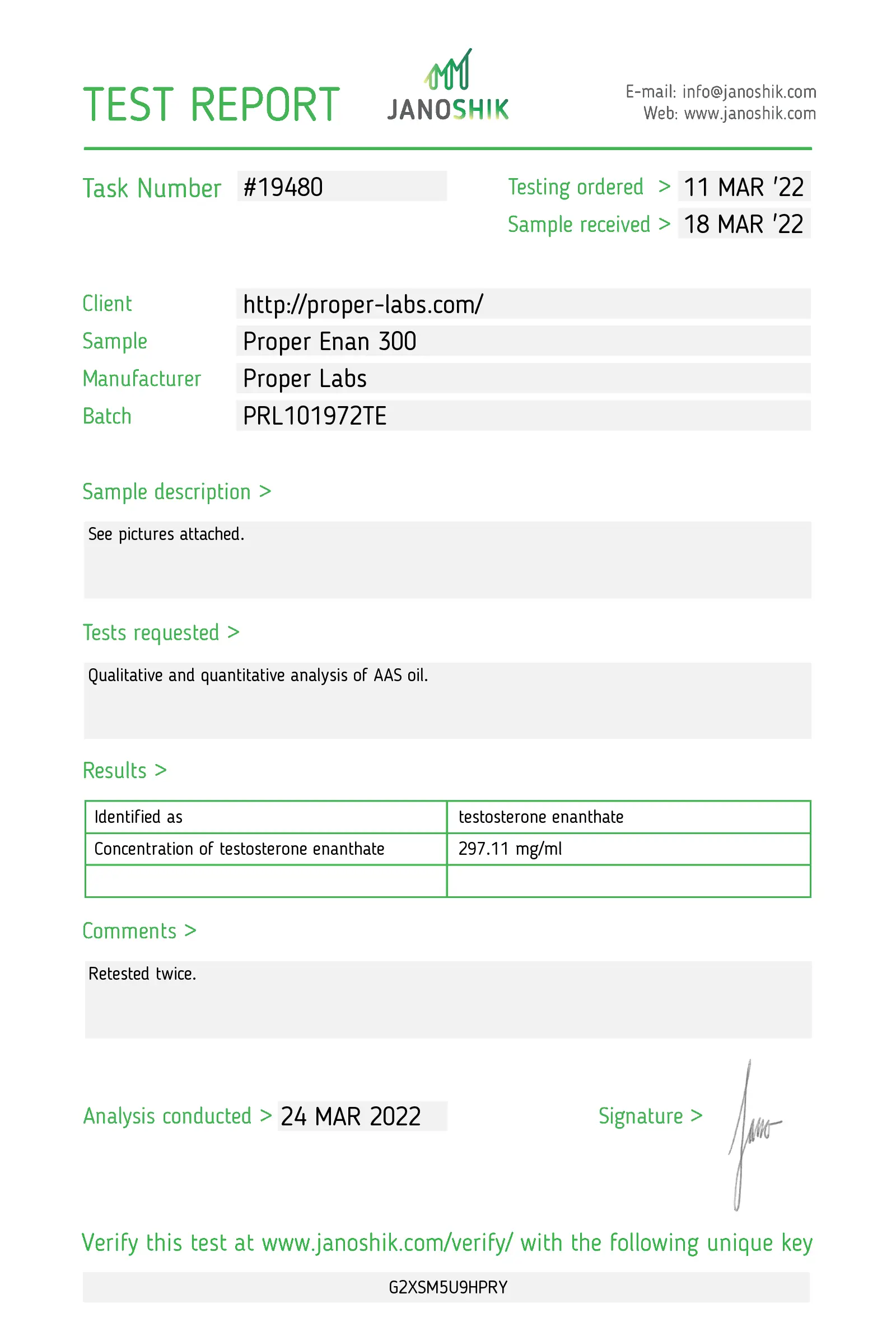 Testosterone Enanthate 300 – Proper Labs - Image 2