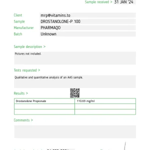 Alternative view of Drostanolone-P 100 – Pharmaqo Labs
