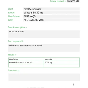 Alternative view of Winstrol50 – Pharmaqo Labs [60tabs/50mg]
